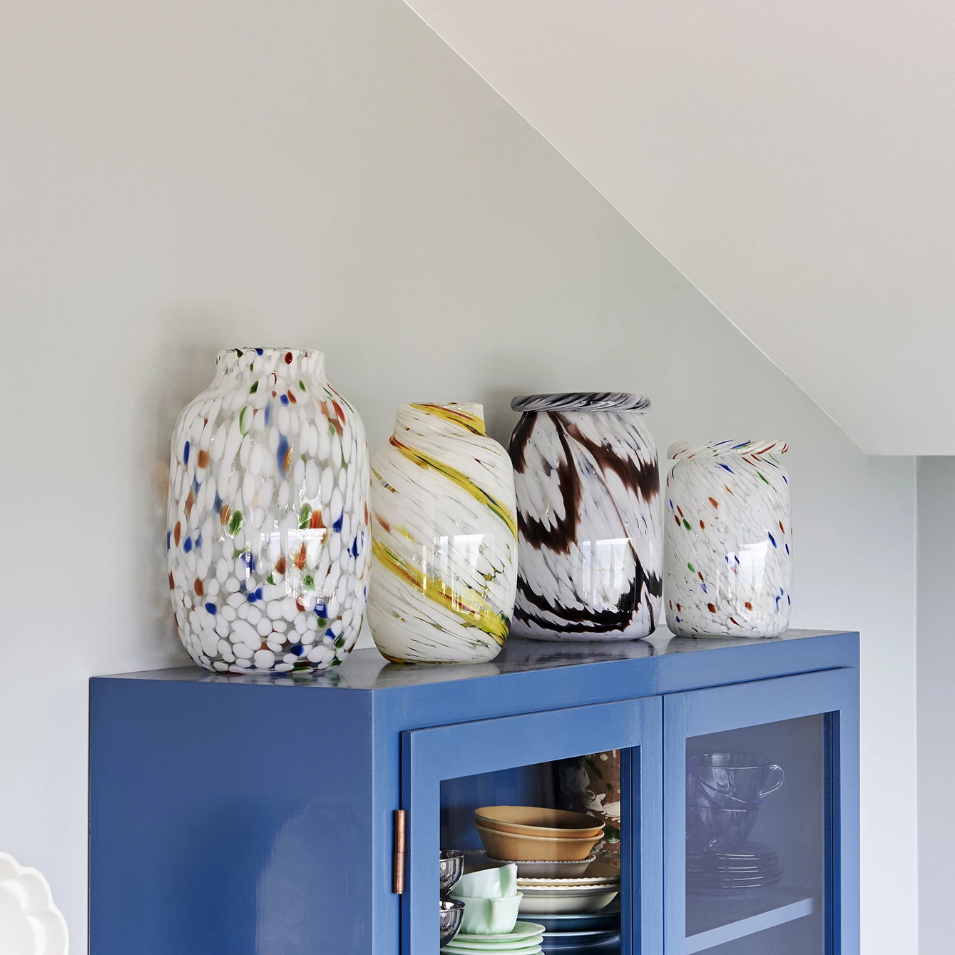 Hay Splash Roll Neck Vase L 27cm 6 Hay Splash Roll Neck Vase L 27cm – Bild 4